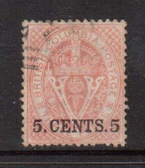 British Columbia #9 VF Used  **With Certificate**