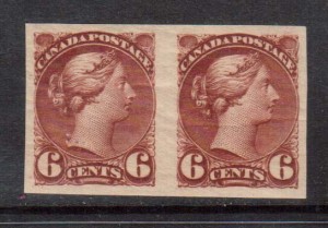 Canada #43b XF/NH Imperf Pair **With Certificate**