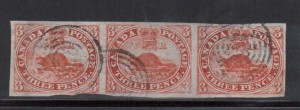 Canada #1 Used Showpiece Strip Of Three **With Certificate**