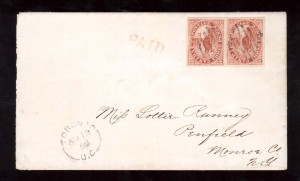 Canada #4xii #4 XF Used Pair On Cover **With Certificate**