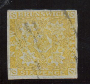 New Brunswick #2 XF Used With Four Large Margins **With Certificate**