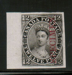 Canada #3Pi XF Plate Proof Gem With Large Sheet Margin