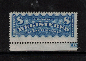 Canada #F3 XF/NH Lower Margin With Portion Of Imprint